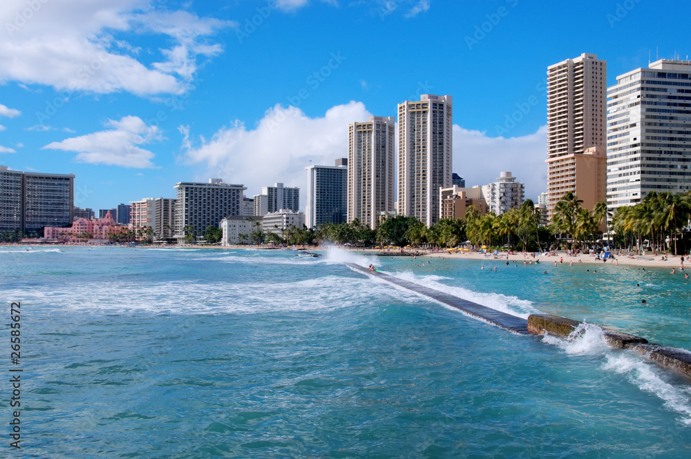 Waikiki beach, Hawaii , Oahu Waikiki beach, Hawaii , Oahu