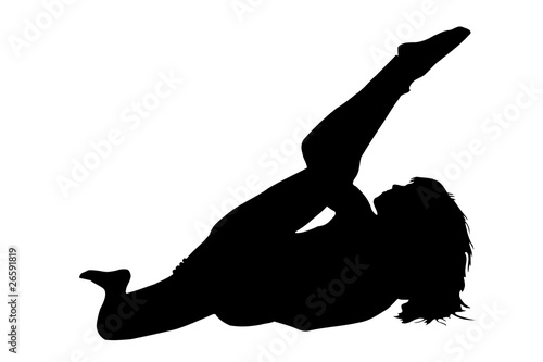 A girl dancing on the floor