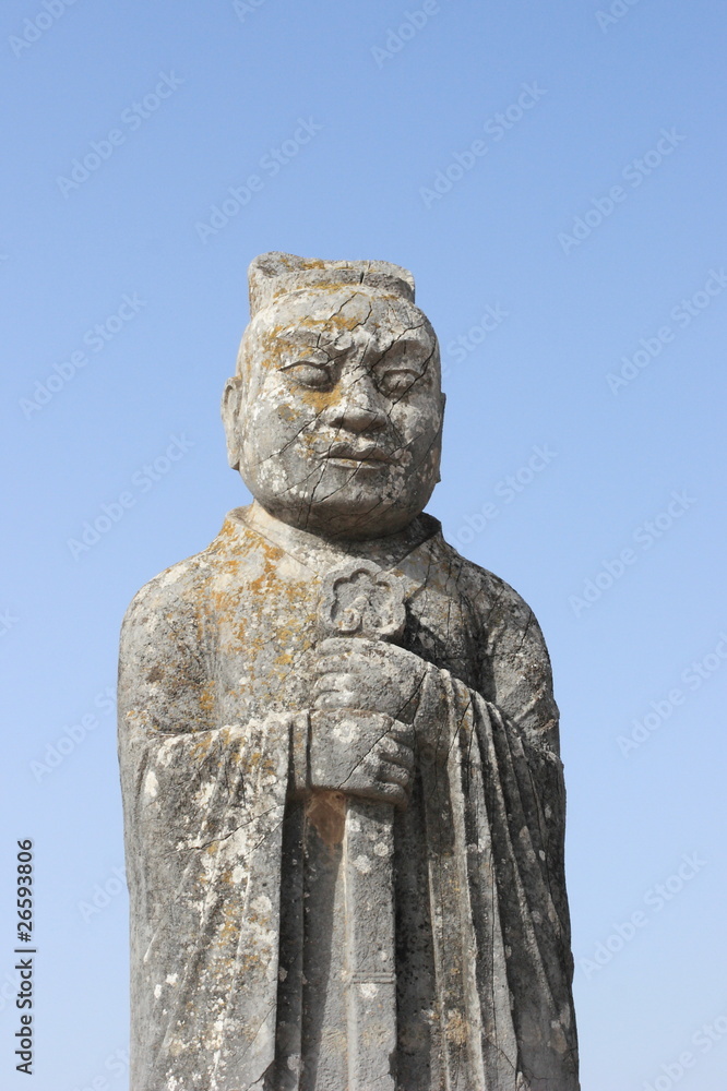 official statue,Imperial Tomb of Tang Emperor, Xian, China