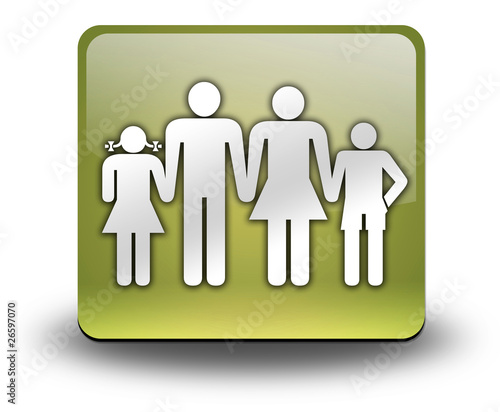 Yellow 3D Effect Icon "Family"