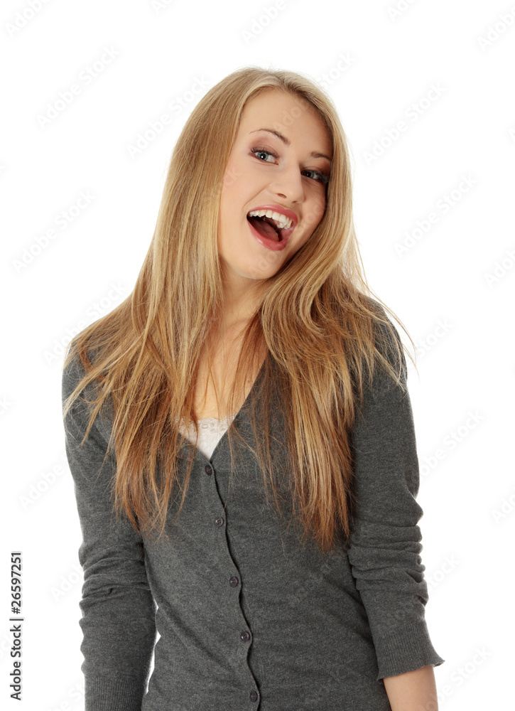 Attractive young blond woman Attractive young blond woman