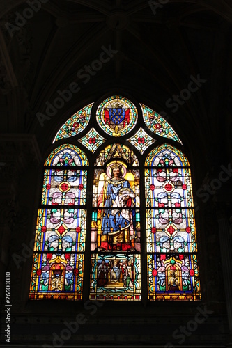Vitrail de l'église Saint Germain l'Auxerrois à Paris