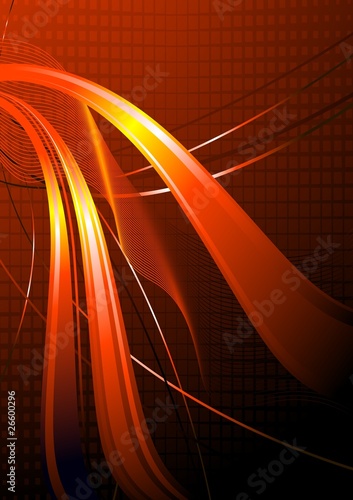 Orange wavy abstraction
