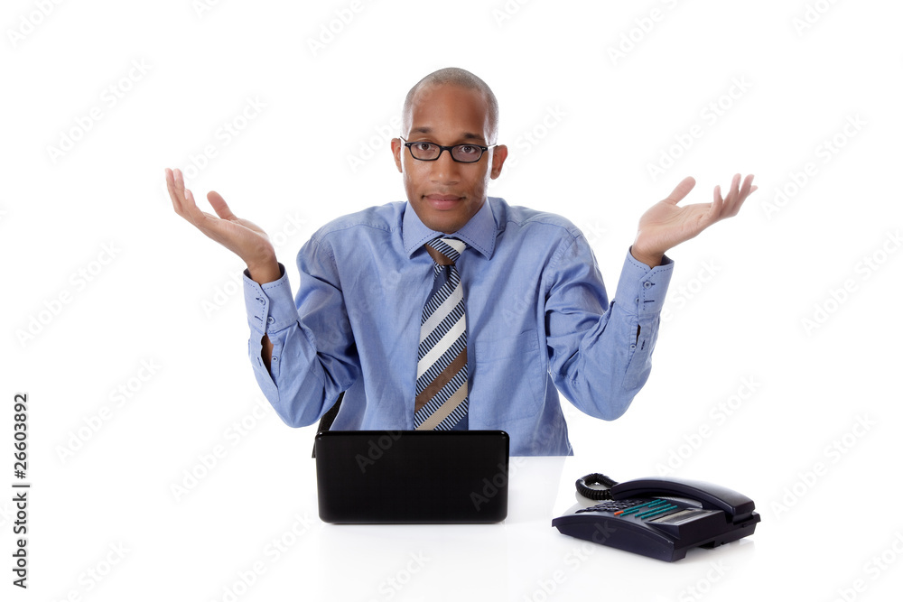 Young attractive African American businessman Young attractive African American businessman