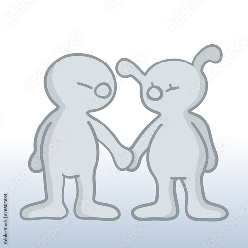 dummy paar hand in hand
