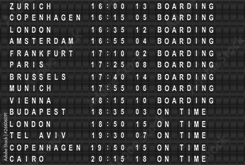 Departure board