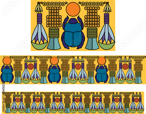 Egyptian ornament with a scarab.