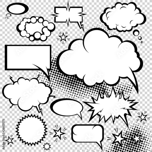 Comic bubbles collection