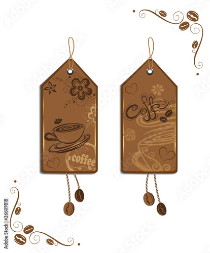 Kaffee, coffee, Etiketten, Kaffeetasse, design element