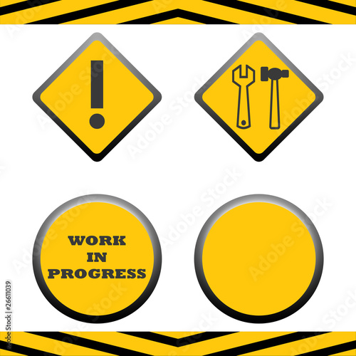 Under construction signs