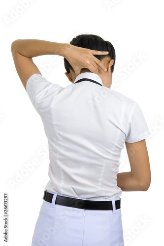 woman with neck pain