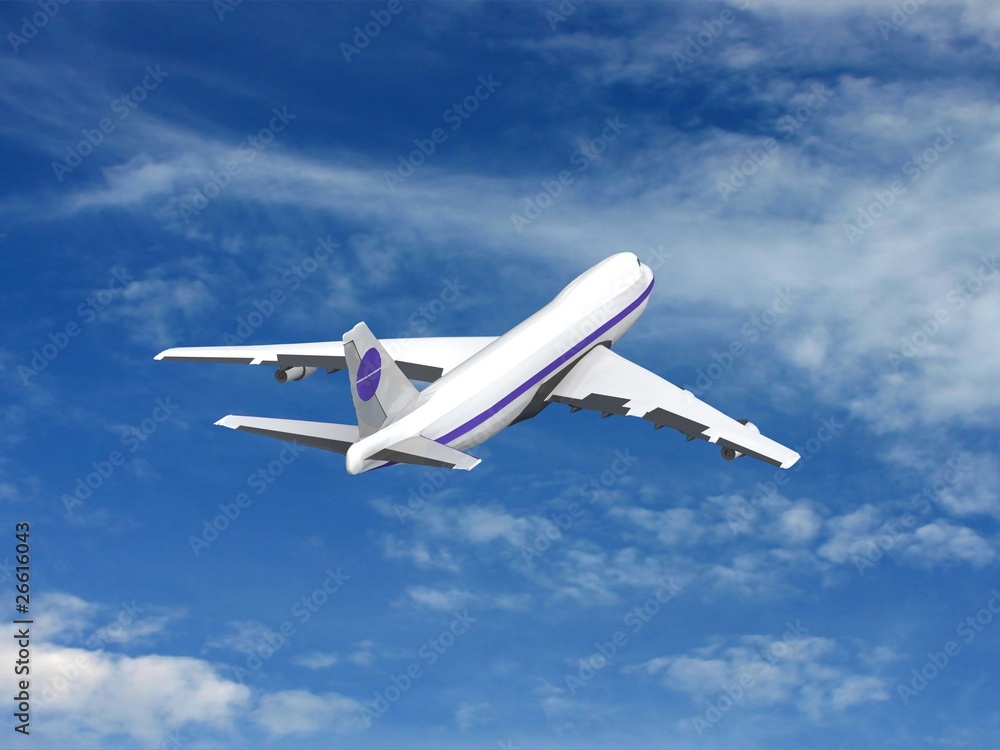 Obraz premium flying jet airplane