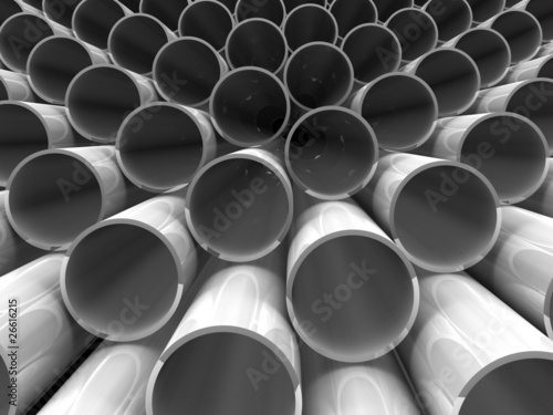 high technology background - aluminum tubes
