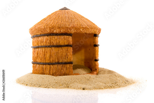 Fototapet African straw hut