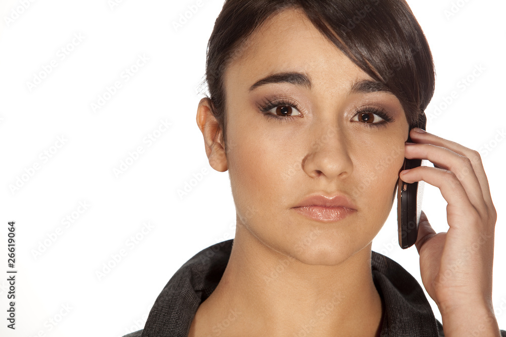 Gorgeous professional woman on telephone Gorgeous professional woman on telephone
