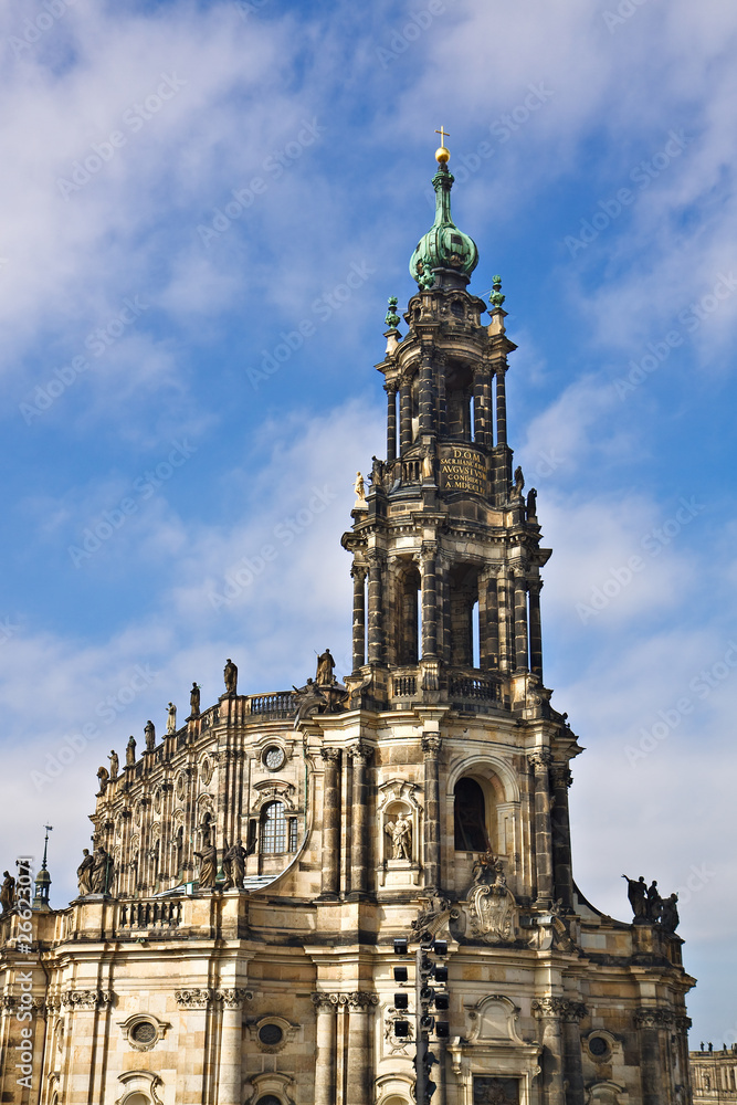 Die Hofkirche in Dresden.