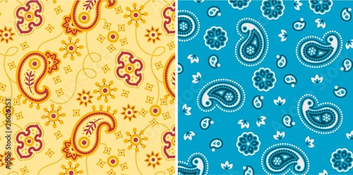 Paisley seamless patterns
