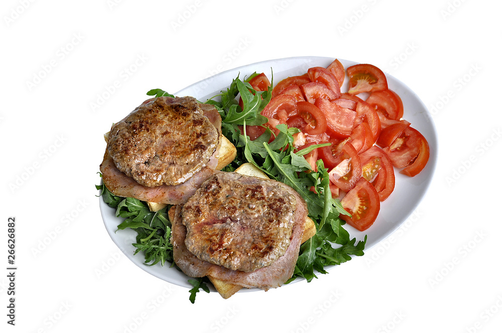 Hamburger e pomodoro Hamburger e pomodoro