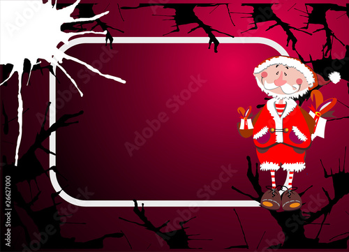 Cristmas card with santa