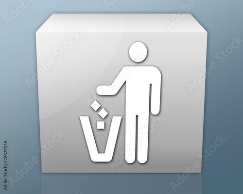 Box-shaped Icon "Litter Container"