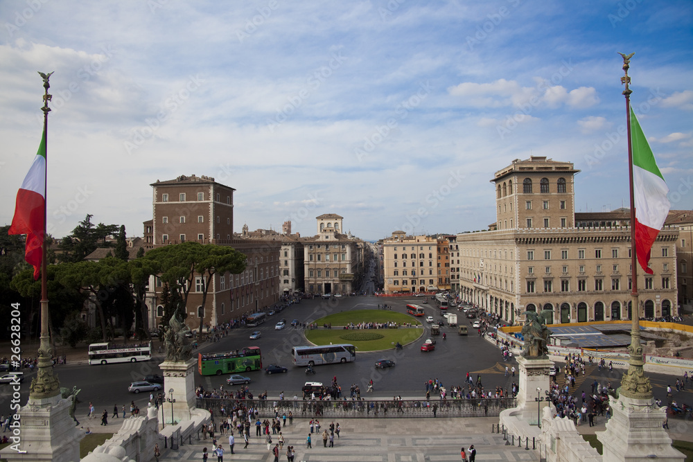 panorama di piazza Venezia