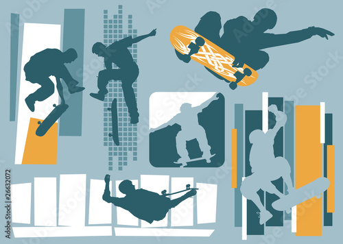 Skateboarding labels