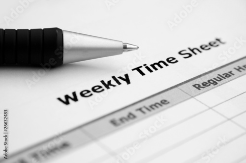 Weekly time sheet photo