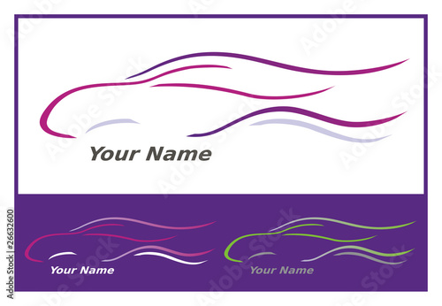 Icone Voiture Automobile en Violet pour Design Logo