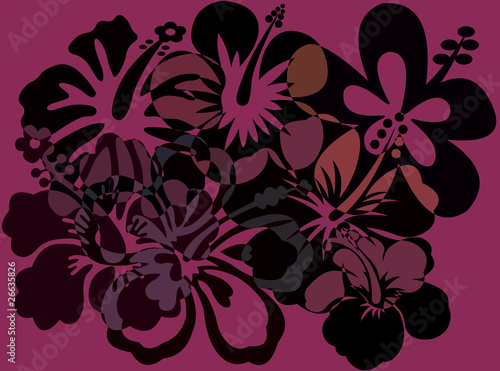 Abstract flowers illustrations