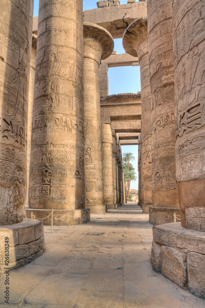 Hypostyle hall in Karnak, Egypt