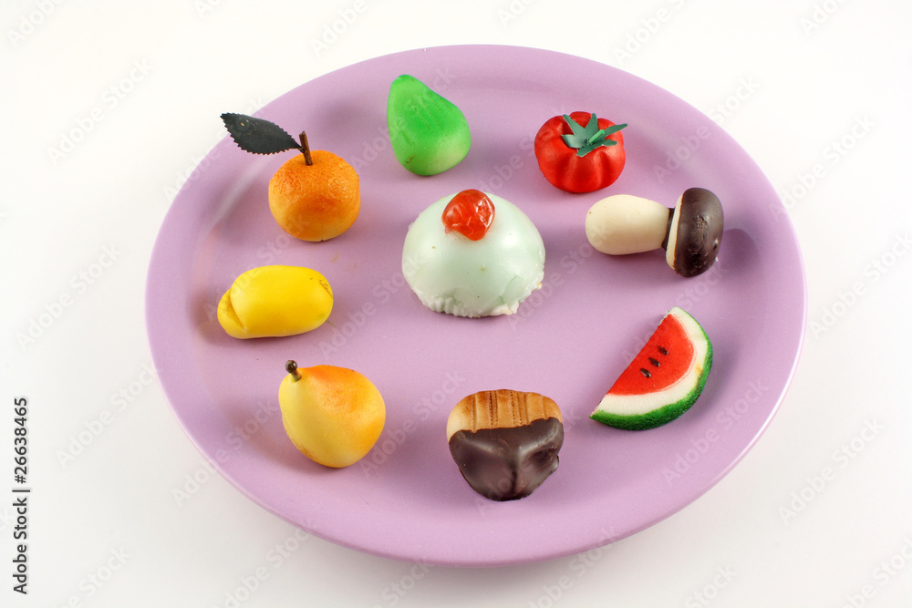 Frutta di Marzapane e Cassata siciliana Frutta di Marzapane e Cassata siciliana