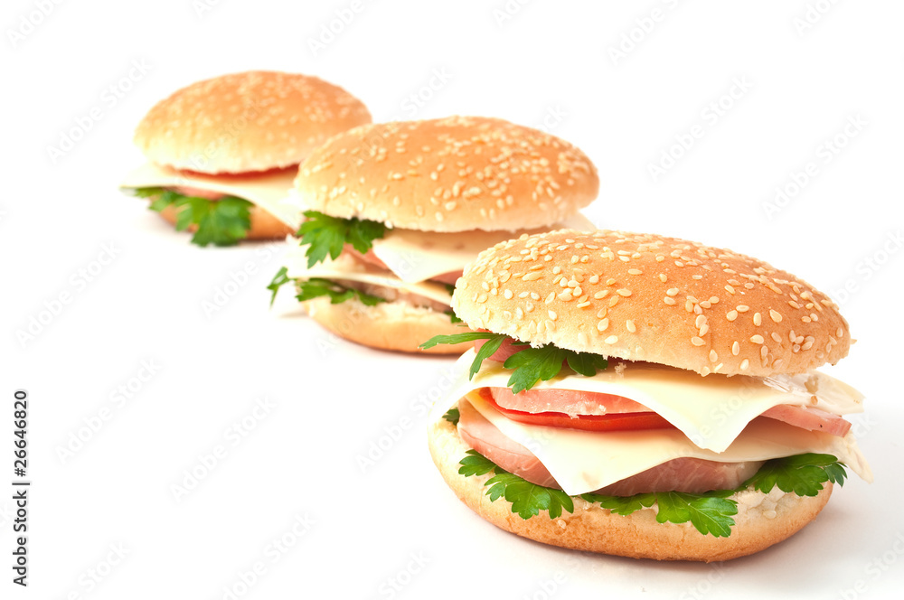 cheeseburger, hamburger