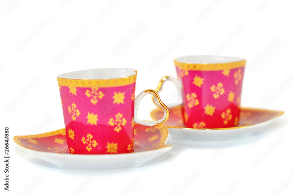 Heart coffee cup over white Heart coffee cup over white
