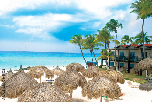 Tropical Caribian Beach and hotel photo