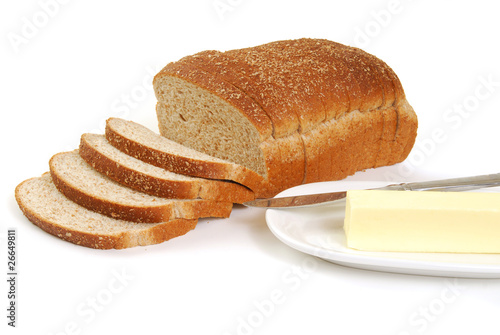 Whole wheat bread and butter