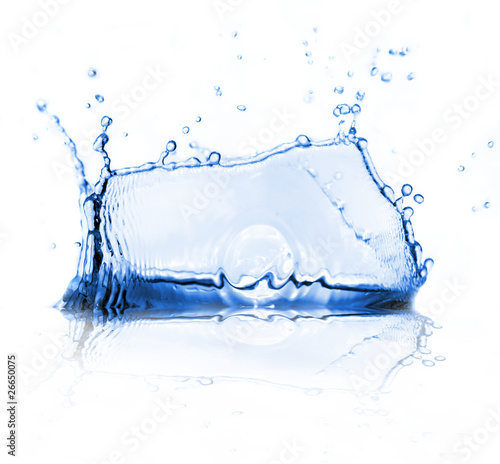 Water splash isolated on white background