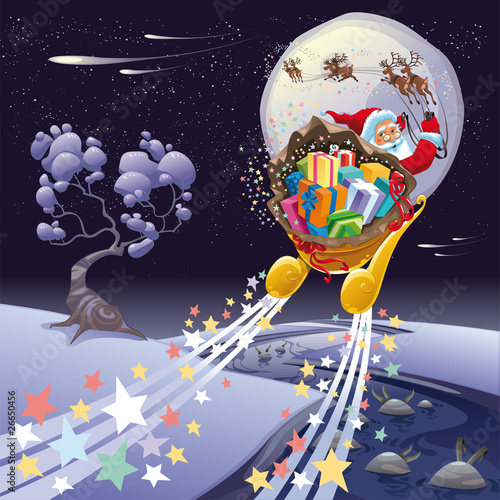 Santa Claus in the night.