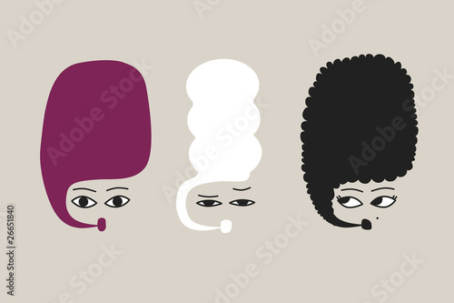 3 funny faces