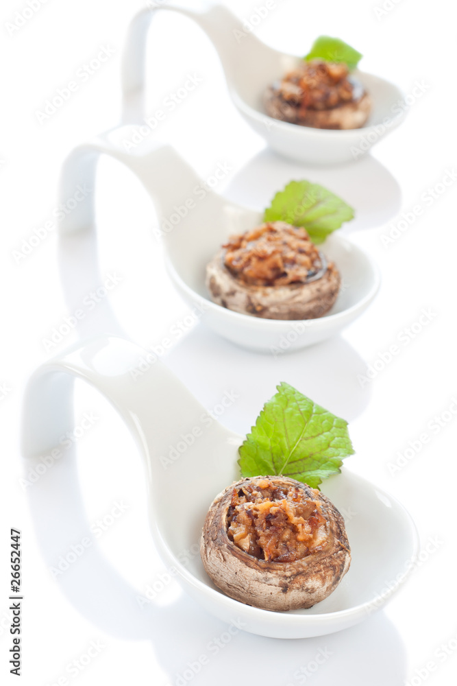 Stuffed champignon caps Stuffed champignon caps