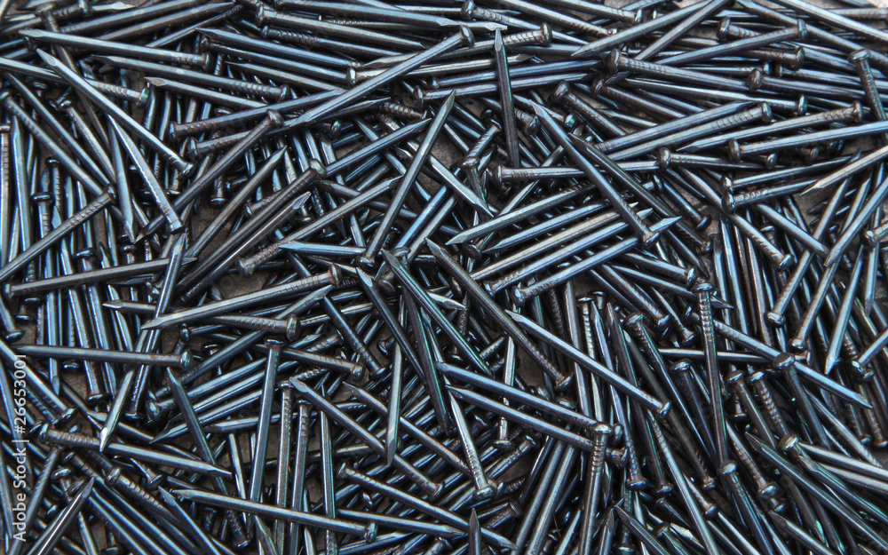 Heap of Blue Concrete nails texture Heap of Blue Concrete nails texture