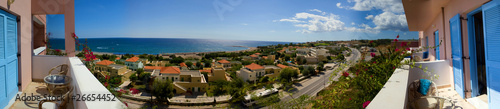 Views of the Mediterranean sea and the Kiotari village