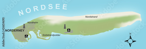 Karte Insel Norderney