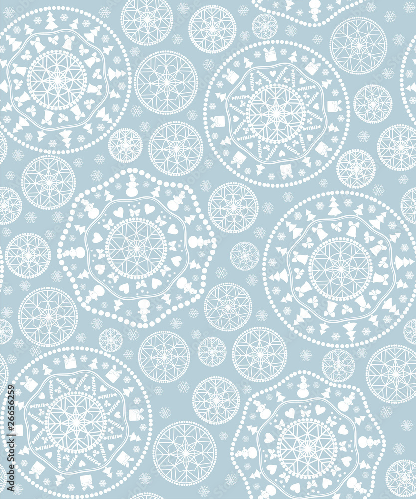 background with stylized  Christmas  snowflake