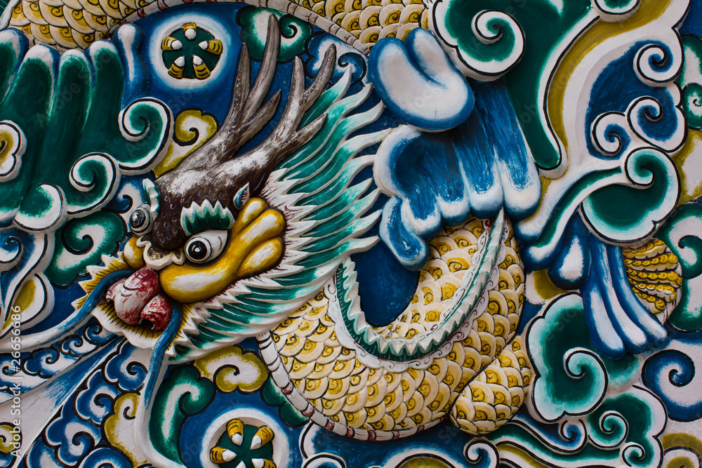 China dragon stucco China dragon stucco