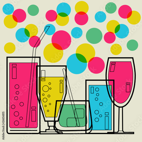 Invitation to Cocktail party vector