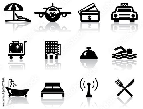 Hotel and travel icons
