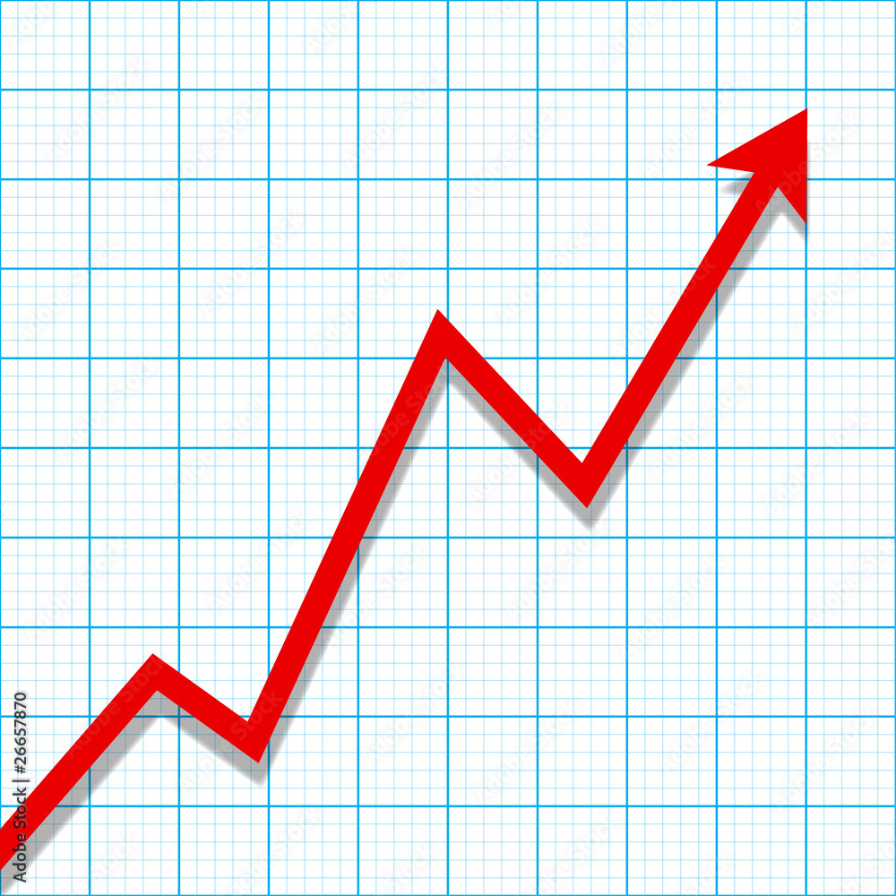 Graph paper with profit loss chart Graph paper with profit loss chart