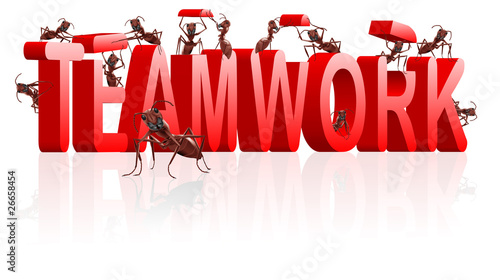 teamwork collaboration or cooperation team work