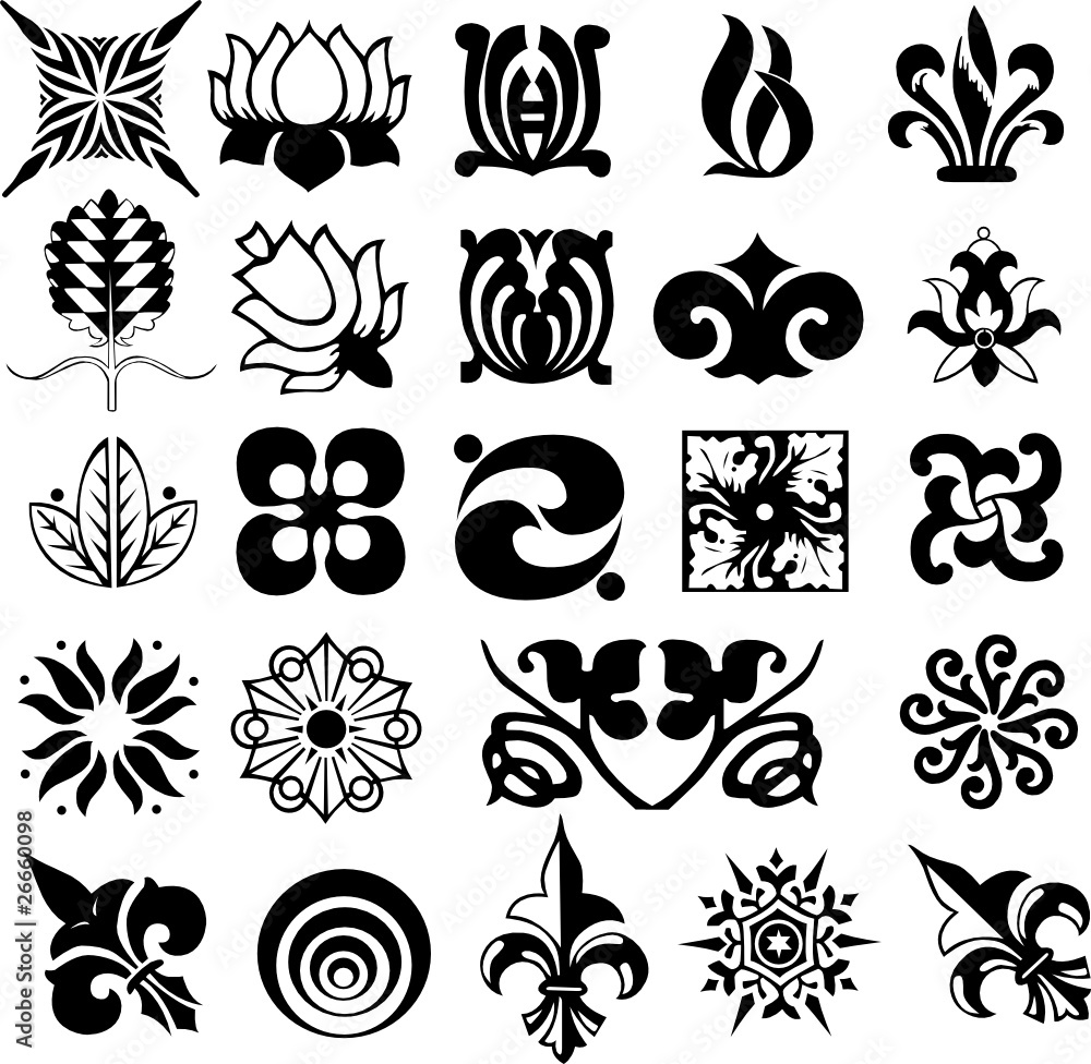 floral symbols vector floral symbols vector