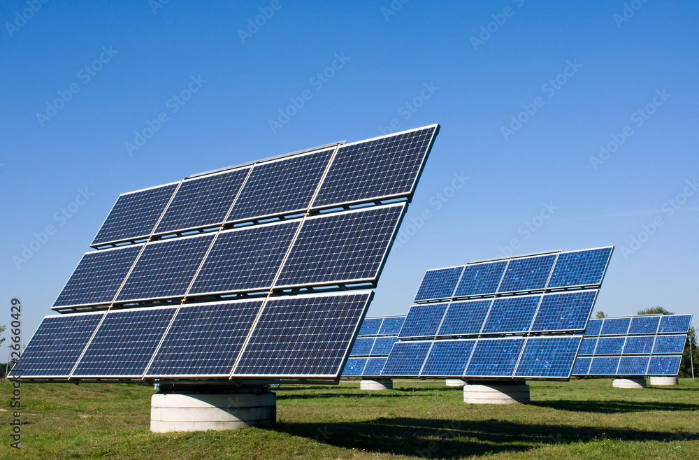 Solar energy plants Stock Photo Adobe Stock